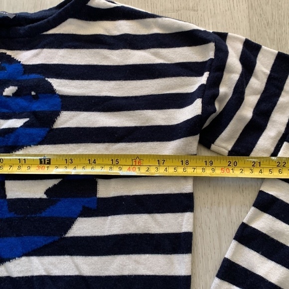 The Limited Nautical Striped Anchor Graphic Sweater wool blend classic navy - Picture 7 of 9